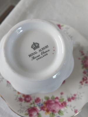 Sale Photo Thumbnail #177: CUP & SAUCER-CREAM & SUGAR-SALT & PEPPER SHAKERS