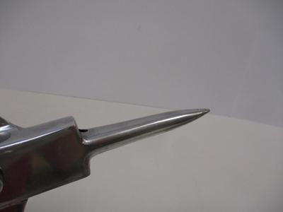 Vintage 1970's Machined Metal Fighter Jet Plane Model With Stand