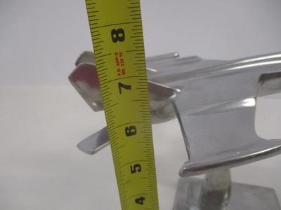 Vintage 1970's Machined Metal Fighter Jet Plane Model With Stand