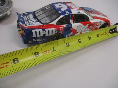 Burago Porsche 356 B Coupe 1/18 Scale Silver & Action Ken Schrader #36 M&M's Patriotic 4th Of July 2002 Pontiac Grand Prix...