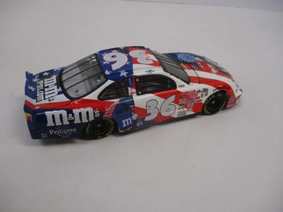 Burago Porsche 356 B Coupe 1/18 Scale Silver & Action Ken Schrader #36 M&M's Patriotic 4th Of July 2002 Pontiac Grand Prix...
