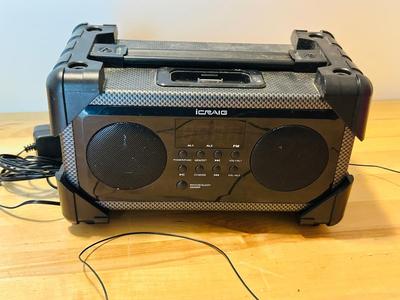 JABRA BLUETOOTH HEADSET AND iCRAIG ALARM CLOCK RADIO FOR IPOD/IPHONE