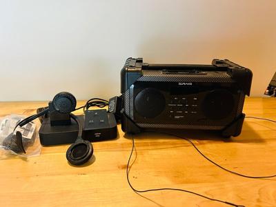 JABRA BLUETOOTH HEADSET AND iCRAIG ALARM CLOCK RADIO FOR IPOD/IPHONE
