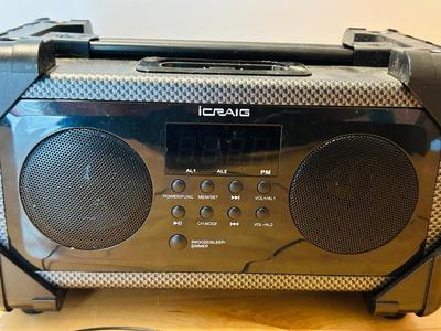 JABRA BLUETOOTH HEADSET AND iCRAIG ALARM CLOCK RADIO FOR IPOD/IPHONE