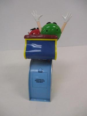 M & M's Collectors Candy Dispenser Wild Things Roller Coaster