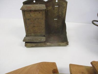 Vintage Match Holder - Ortho - Ve Wood & Maple Shoe Mold - Copper Mixing Bowl