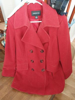LONDON FOG PEACOCK COAT AND SCARVES