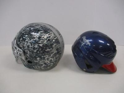 Schutt Football Helmet W/ Mask & CIS Rawlings Atlanta Braves Helmet