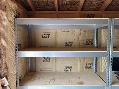 HEAVY DUTY STORAGE SHELF WITH WOOD SHELVES