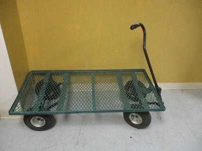 Metal Flat Deck Utility Cart