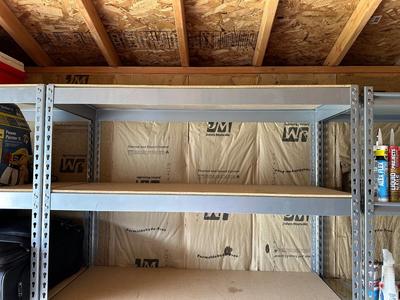 HEAVY DUTY STORAGE SHELF WITH WOOD SHELVES
