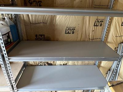 HEAVY DUTY STORAGE SHELF WITH WOOD SHELVES