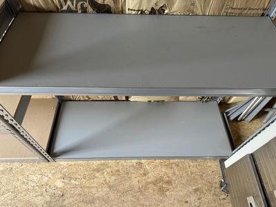 HEAVY DUTY STORAGE SHELF WITH WOOD SHELVES