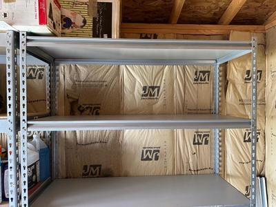 HEAVY DUTY STORAGE SHELF WITH WOOD SHELVES