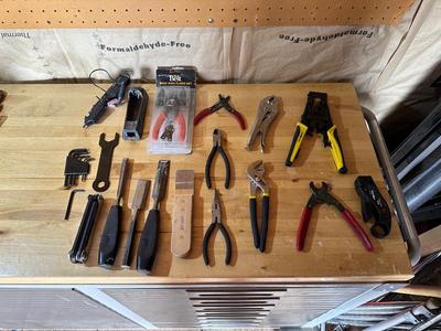 A VARIETY OF HAND TOOLS