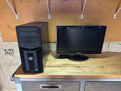 DELL POWEREDGE XENON PROCESS SERVER AND A SAMSUNG MONITOR