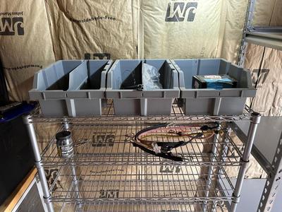 3 STACKING BINS OF HARDWARE
