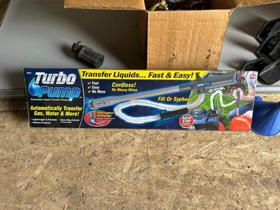 TOW CHAIN, TURBO PUMP, TRAILER CONNECTOR AND FUNNEL