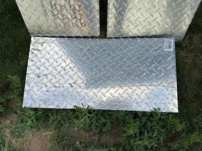 DIAMOND TREAD ALUMINUM SHEETS AND A RV STEP