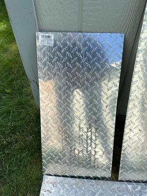 DIAMOND TREAD ALUMINUM SHEETS AND A RV STEP