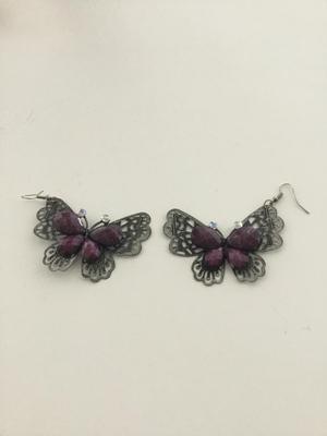 Beautiful unmarked butterfly earrings