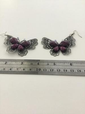 Beautiful unmarked butterfly earrings