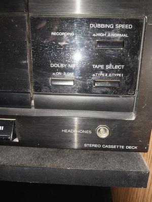 VINTAGE SONY STEREO SYSTEM IN CABINET WITH TOWER SPEAKERS