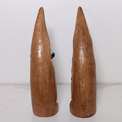 LOT 6: Set of (6) Hamilton Collection Native American Women Figurines w/ Faux Carved Horn Figurines