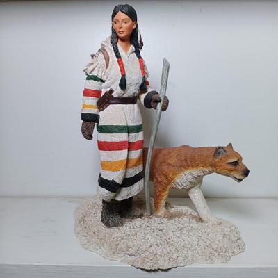 LOT 7: Bradford Exchange Nature's Harmony Art Plates Set of (4), Hamilton Collection Native American Women Figurines Set of (3)...