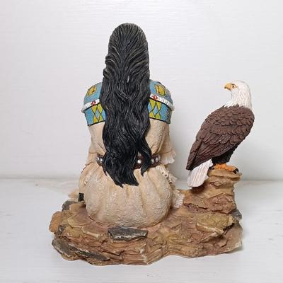 LOT 7: Bradford Exchange Nature's Harmony Art Plates Set of (4), Hamilton Collection Native American Women Figurines Set of (3)...
