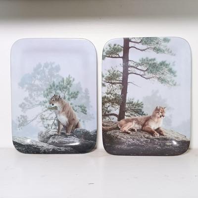 LOT 7: Bradford Exchange Nature's Harmony Art Plates Set of (4), Hamilton Collection Native American Women Figurines Set of (3)...