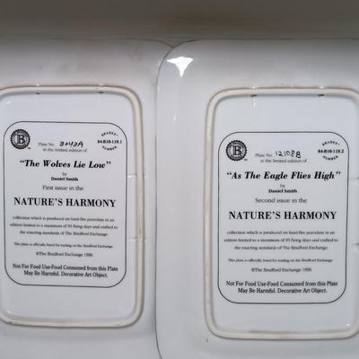 LOT 7: Bradford Exchange Nature's Harmony Art Plates Set of (4), Hamilton Collection Native American Women Figurines Set of (3)...