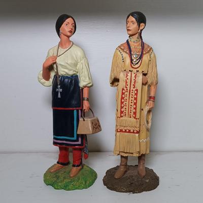 LOT 8: Hamilton Collection Native American Women Figurines Set of (7)