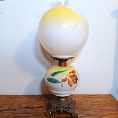 LOT 167: Vintage Gone with the Wind Electrified Oil Lamp