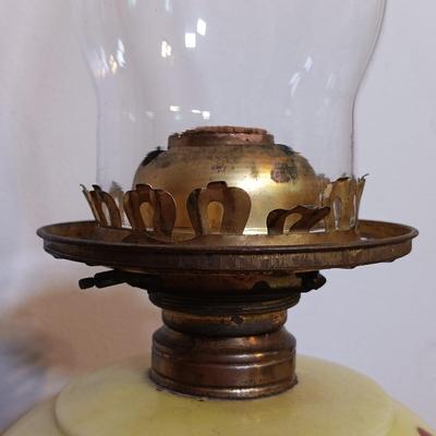 LOT 167: Vintage Gone with the Wind Electrified Oil Lamp