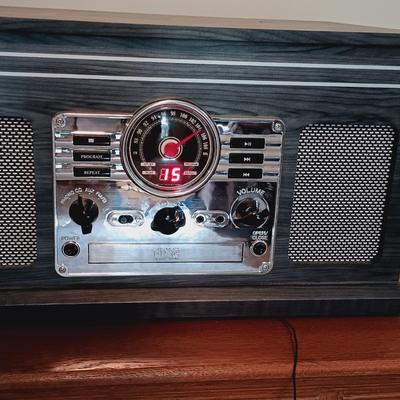 LOT 171: Victrola VTA-200B 6-in-1 Nostalgia Entertainment Center