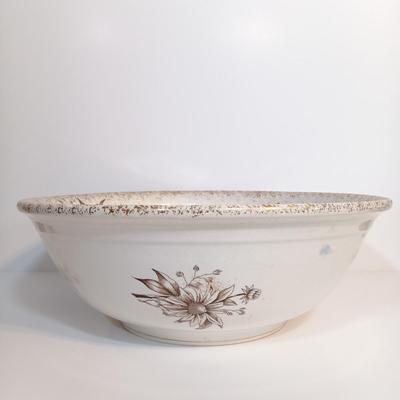 LOT 174: Vintage Floral Wash Basin and Pitcher