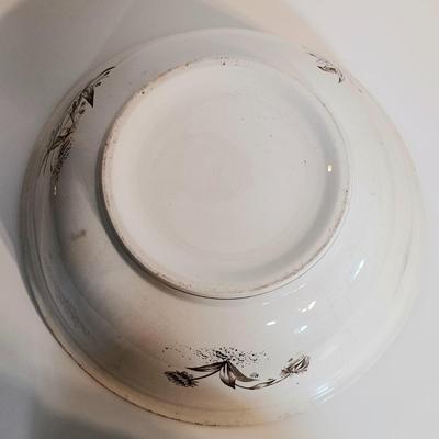 LOT 174: Vintage Floral Wash Basin and Pitcher