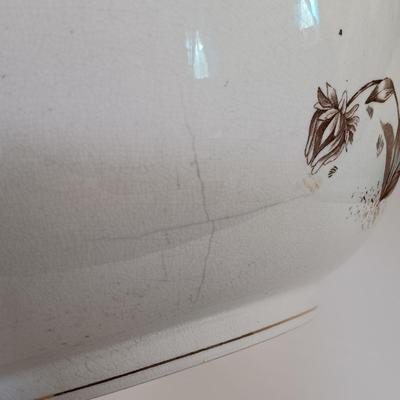 LOT 174: Vintage Floral Wash Basin and Pitcher