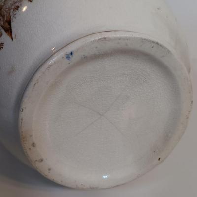 LOT 174: Vintage Floral Wash Basin and Pitcher