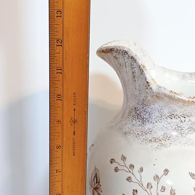 LOT 174: Vintage Floral Wash Basin and Pitcher