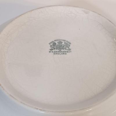 LOT 177: W.H. Grindley Royal Ironstone China Wash Basin with K.T. & K. Pitcher