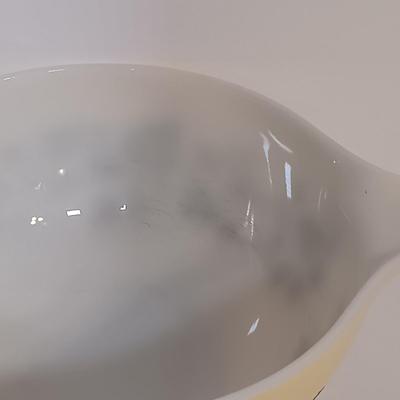 LOT 180: Vintage Pyrex Yellow & Black Gooseberry Cinderella Mixing Bowl Set