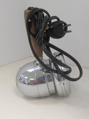 Vintage Eskimo Hair Dryer Chrome With Wood Handle Warm Air Worked! #1