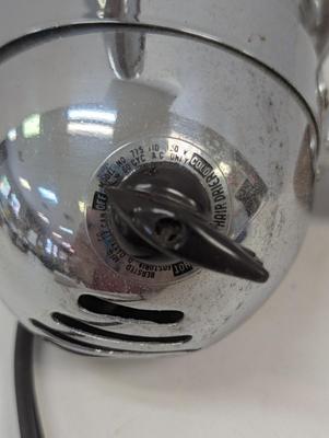 Vintage Eskimo Hair Dryer Chrome With Wood Handle Uses Oil Warmed Up #3