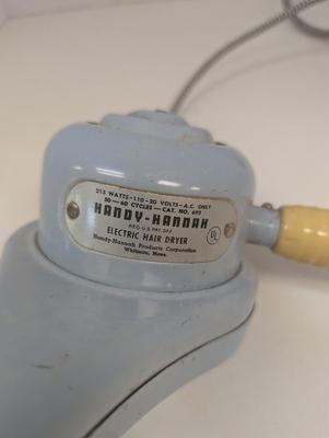 1950s Handy Hanna Electric Hair Dryer #695 Light Blue #4 Untested