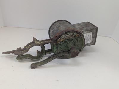 Antique 1920s Climax USA Food Grinder Grater Table Mount Hamilton Ohio Cast Iron #2