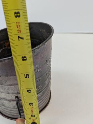 Vintage Bromwell's 5-Cup Measuring-Sifter With Wood Knob Handle USA