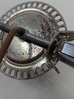 Edlund Co. Vintage Egg Beater Green Wood Handle Rotary Hand Mixer Burlington VT