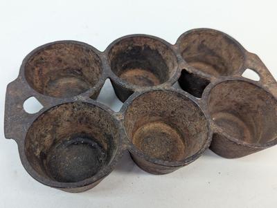 Antique Cast Iron Muffin Pan New York USA